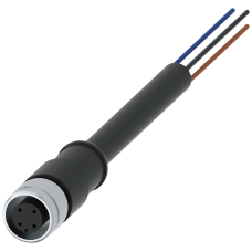 Connecting cable with M12 socket 4-pole, straight and free cable end 5 m long for connecting for position switch 3SE52 with M12 connector 4-pole