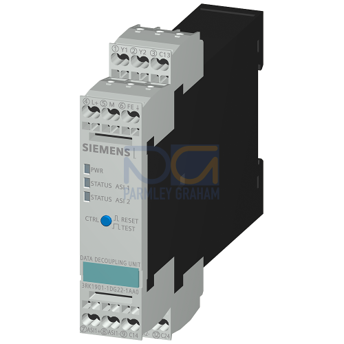 AS-i data decoupler 2 x 4 A Spring-type terminals, AS-i dual Data decoupling module IP20, SlimLine S