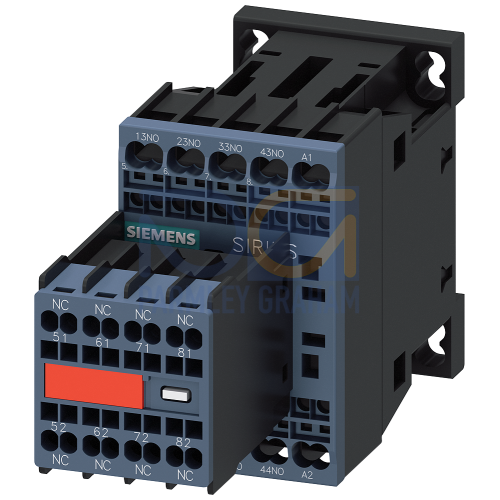 Contactor relay, 4 NO+4 NC, 230 V AC, 50/60 Hz, S00, spring-loaded terminal