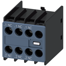 Auxiliary switch on the front, 3 NC Current path 1 NC, 1 NC, 1 NC for 3RH and 3RT screw terminal .1/