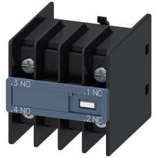 Electron. contr. auxiliary switch on the front, 1 NO + 1 NC Current path 1 NO, 1 NC, for 3RH and 3RT