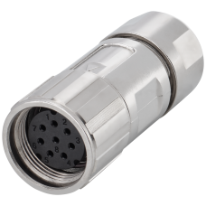 Signal connector straight for S-1FL6 HI with rotary pulse encoder 8-pole insulator union nut Socket contact (0.2-0.25 mm2) for cable diameter 6-8 mm