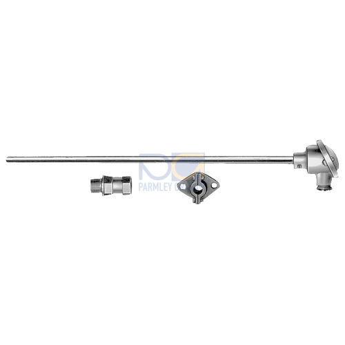 FLUE-GAS RESISTANCE THERMOMETER mounting length: 300 ... 500 mm Initial:500 1 PT100 CERAMIC MEAS. RESISTOR