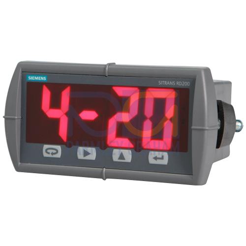 The SITRANS RD200 is a universal input, panel mount remote digital display for process instrumentation. RD200 85-265 VAC remote display