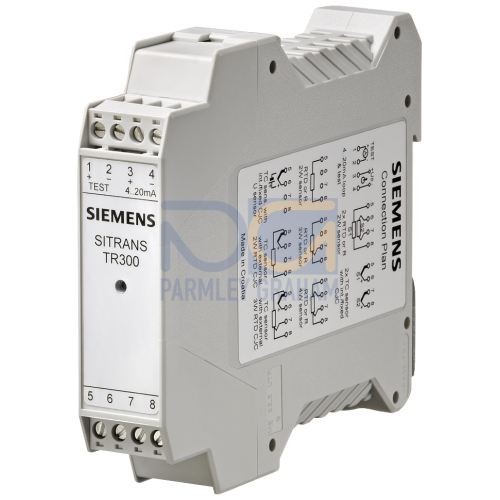 Temperature transmitter SITRANS TR300, for mounting on a standard DIN rail, two-wire system, 4 ... 20 mA, HART, with electricial isolation, with documentation on CD