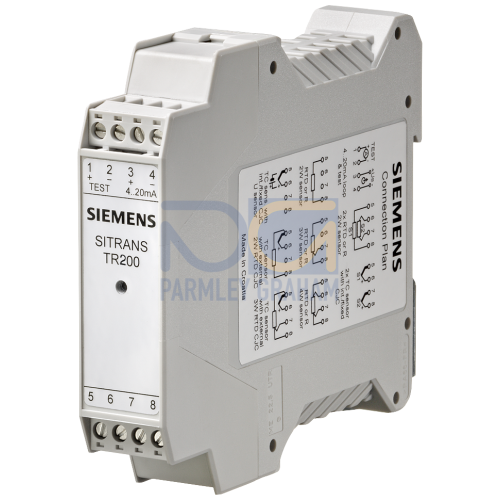 Temperature transmitter SITRANS TR200, for rail mounting, 2-wire system, 4 to 20 mA, programmable, with galvanic isolation; with documentation on CD