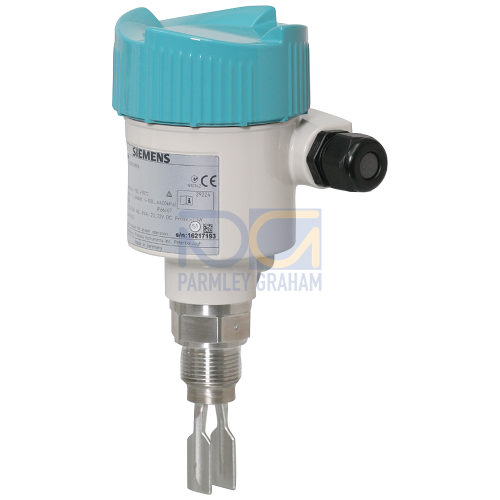 SITRANS LVL200 Vibrating point level switch, standard design. Detects level and material in liquids and slurries. Short insertion. For hazardous applications.