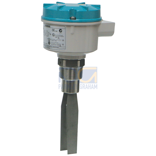 SITRANS LVS100 Vibrating fork point level switch: level and material detection for dry bulk solids. Extension options to 4 m (13.12 ft).