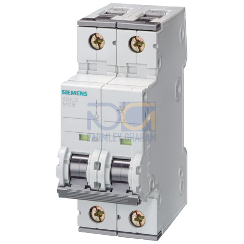 Miniature circuit breaker, 400 V, Icn: 10 kA, 2P, Icu: 35 kA, C-Char, In: 6 A