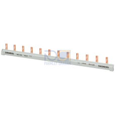 Pin busbar, 1-phase 10 mm2, 56 pins, Insulation gray can be cut, without end caps