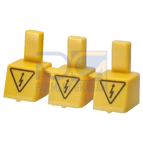 Touch protection yellow for unassigned connections for pin busbar UL 489 can be cut