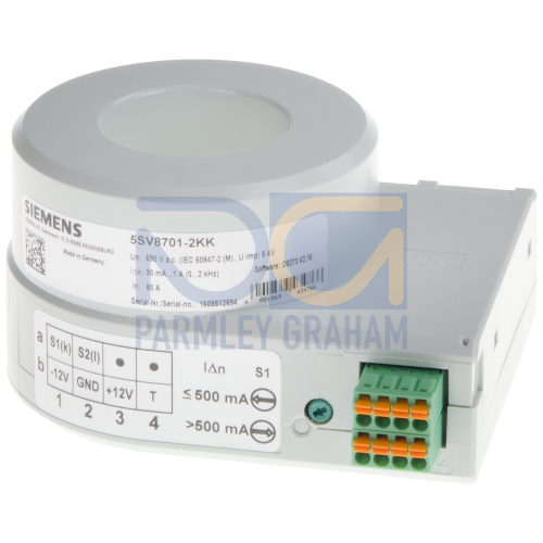 Summation current transformer type B, 35 mm, 30 mA 1A, with metal shielding