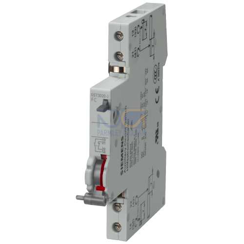 Fault signal contact with test and acknowledgment key 1 NO+1 NC, for miniature circuit breaker 5SL,