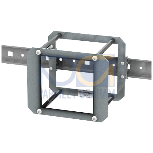 Adapter for DIN rail mounting, display faces forwards, for 7KM PAC