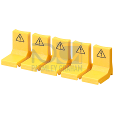 Touch protection yellow for unassigned connections for pin busbars according to UL 508