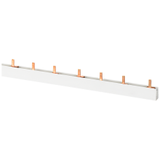 Pin busbar, 3-phase 10 mm2, 58 MW, insulation, gray, can be cut for AFDD