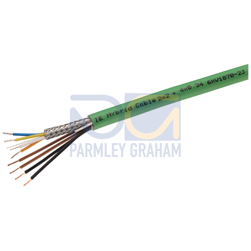 IE Hybrid Cable 2x2+4x0.34, 4xCu 0.75 mm + 4xCu 0.34 mm2, sold by the meter