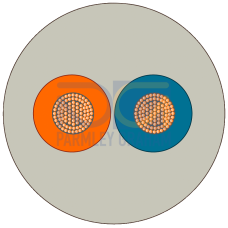 Energy Cable, 2-wire power cable, stranded wire, 2x0.75 mm2, trailing