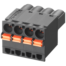 4-pole Spring-loaded terminal block for power supply (24 V DC); for SCALANCE X/W/S/M; 1 pack=5 units