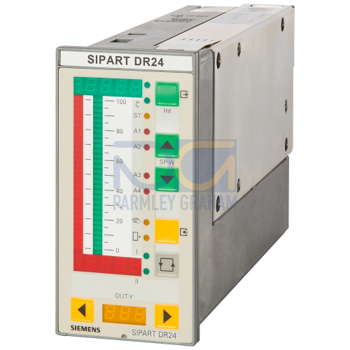 SIPART DR24 multi-function unit for AC/DC 24 V power supply basic device with - 3 analog inputs 0/4-20 ma or 0/2-10 V - 3 analog outputs 0/4-20 ma - 4 digital inputs dc 24 V - 8 digital outputs dc 24