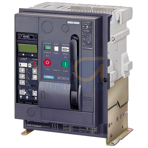 withdrawable circuit breaker with guide frame 3-pole, size I, IEC In=1600A to 690V, AC50/60Hz Icu=55