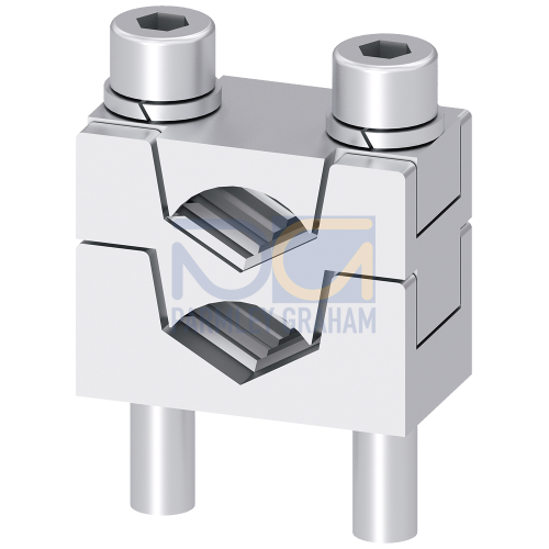 Prism terminal double 2x 70 - 120 mm2, for size NH2 with screw connection