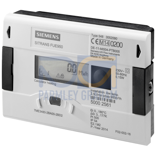 SITRANS FUE950 Custody transfer approved energy calculator, for use with flow meters of type FUS380, FUE380, MAG 8000, FS220 and MAG 5000/6000 transmitter. Suitable for thermal energy measurement of