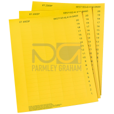 SIMATIC ET 200SP Labeling strips, paper Yellow 10 DIN A4 sheets with 1 000 labeling strips