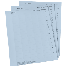 SIMATIC ET 200SP, 1000 labeling strips, light gray, 10 sheets DIN A4, perforated, paper, 180G/M2