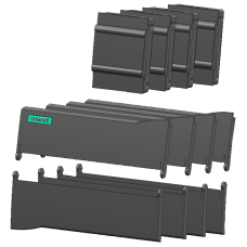 SIMATIC S7-1200, spare part Font flaps CPU 1214 (CPU 1214 front flap top /front flap bottom/signal b