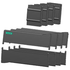 SIMATIC S7-1200, spare part Font flaps CPU 1215C (CPU 1215C front flap top /front flap bottom/signal