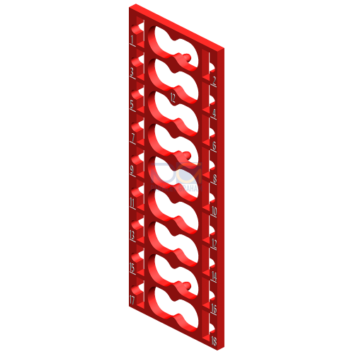 SIMATIC ET 200SP, 10 color identification labels, Color Code CC12, f&uuml;r PotDis-TB type P1, BR, red, for 18 Push-in terminals