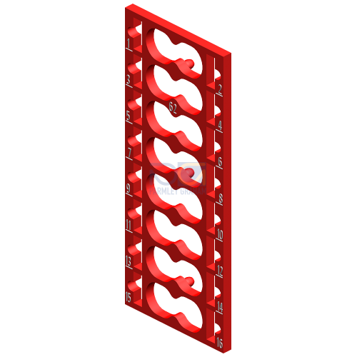 SIMATIC ET 200SP, 10 color identification labels, Color Code CC62, f&uuml;r PotDis-BU type P1, red, for 16 Push-in terminals