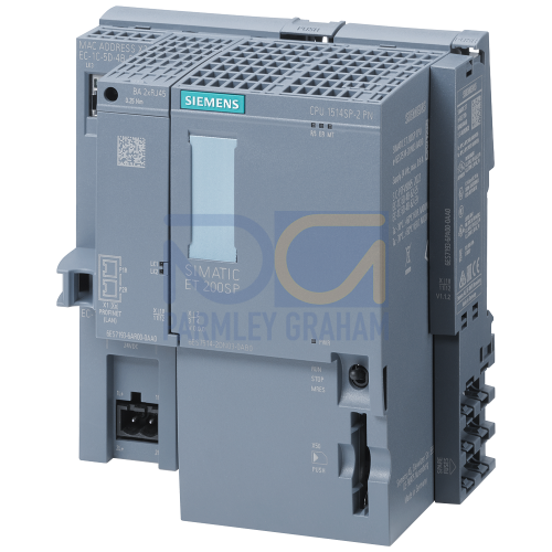 SIMATIC DP, CPU 1514SP-2 PN for ET 200SP, central processing unit with work memory 600 KB for program and 3.5 MB for data, 1st interface: PROFINET IRT with 2-port switch, 2nd interface: PROFINET RT,