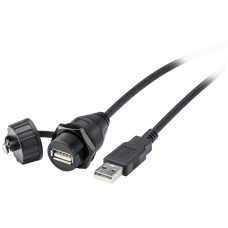 USB cable type D, female USB A, IP67, male USB A, IP20, further information, Quantity and content: See technical data