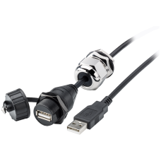 USB cable type B, female USB A, IP67, male USB A, IP20, with M20 screw sealing, further information, Quantity and content: See technical data