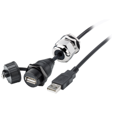 USB cable type C, female USB A, IP67, male USB A, IP20, with M20 screw sealing, further information, Quantity and content: See technical data