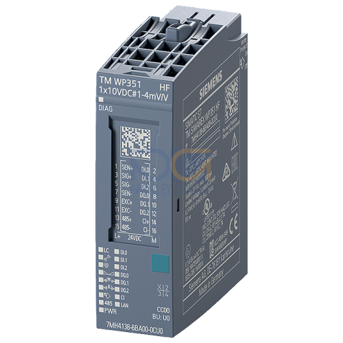 SIMATIC ET 200SP, TM SIWAREX WP351 HF, single-channel calibratable weighing module for automatic dosing-, filling-, checking- and totalizing scales with analog load cells, 3xDI, 3xDQ, 1xCI, 1xRS485,